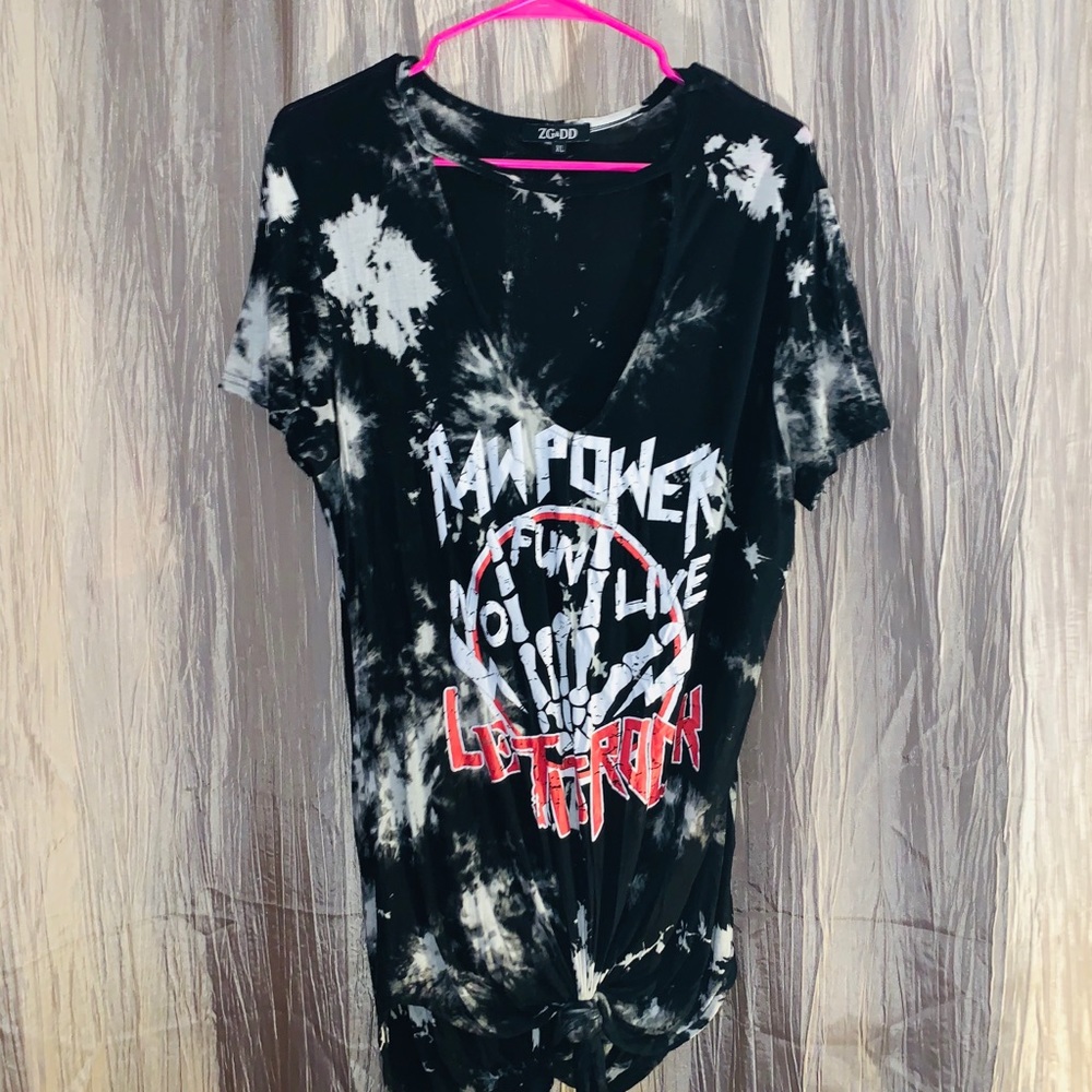 Bleach look black shirt